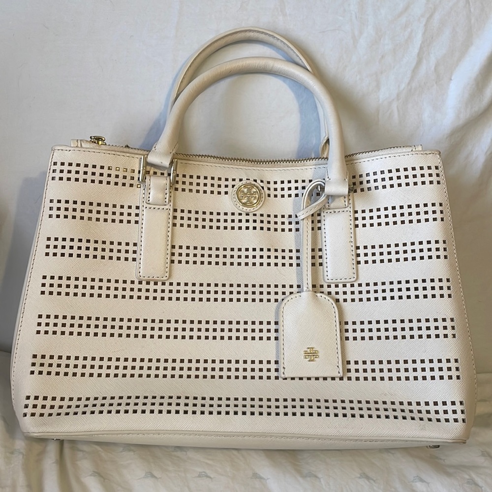 Tory Burch cream purse